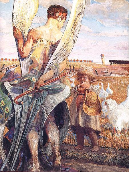 Jacek Malczewski Angel, I will follow you. Germany oil painting art